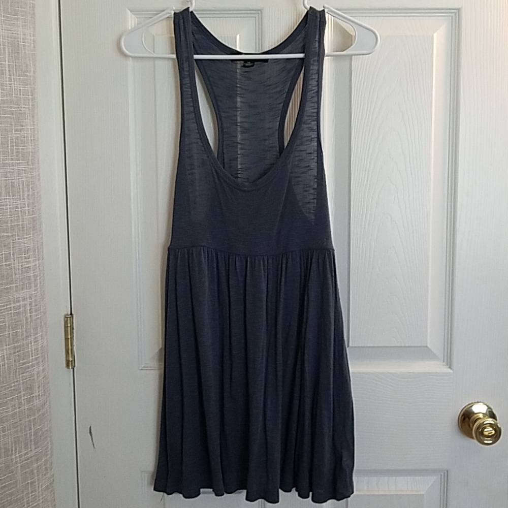 Blue Forever 21 Fit and Flare Racer Back Tank